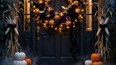 30 Halloween Wreath Ideas That Make Your Front Door the Star of the Street