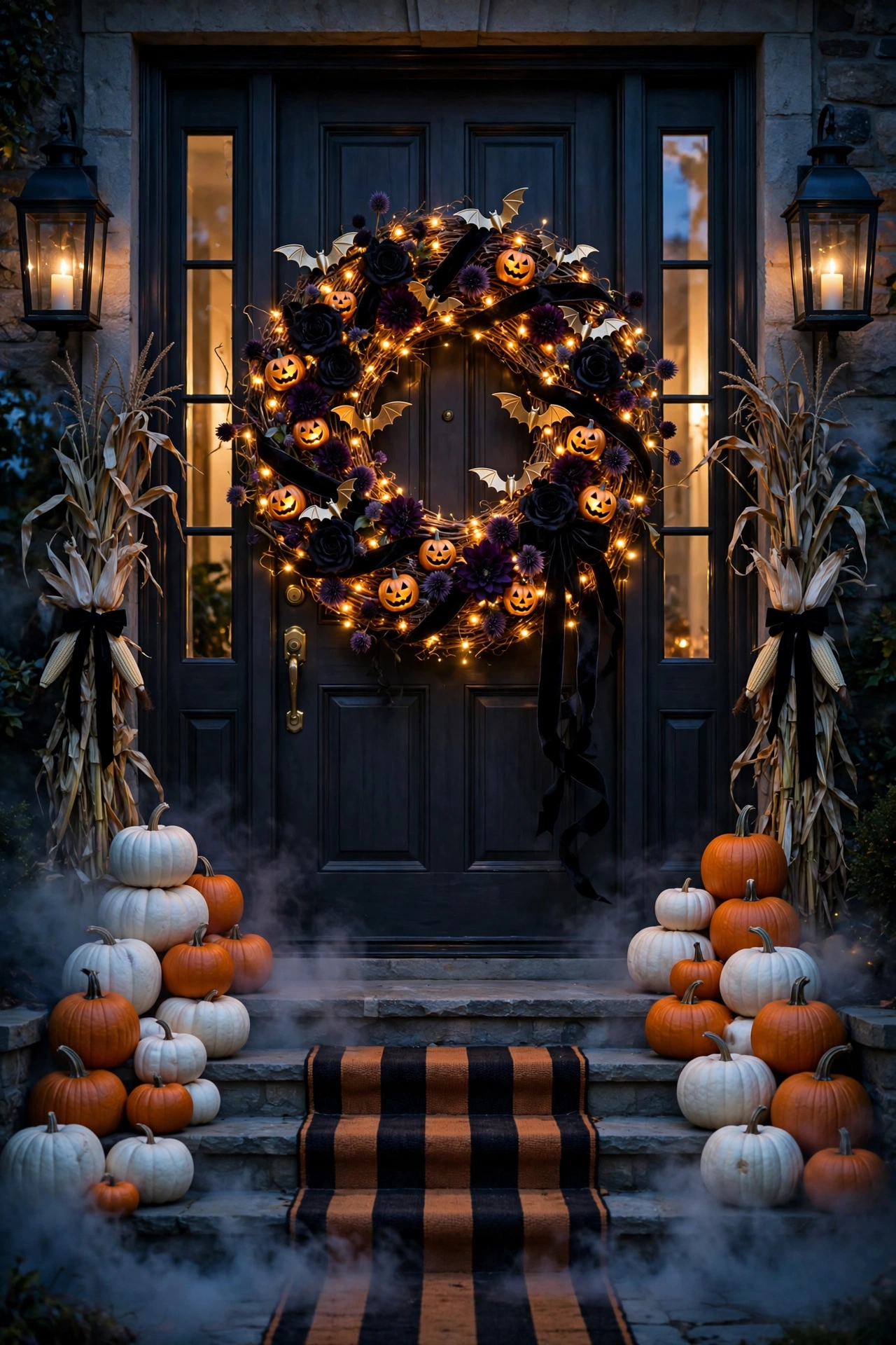 30 Halloween Wreath Ideas That Make Your Front Door the Star of the Street